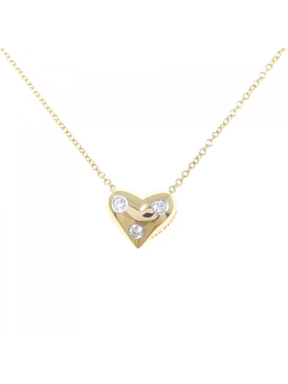 Tiffany & Co Dots Pinched Heart Necklace